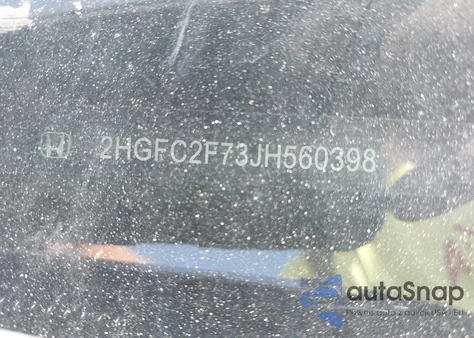 2018 Honda Civic Ex из США, поврежденный, VIN 2HGFC2F73JH560398